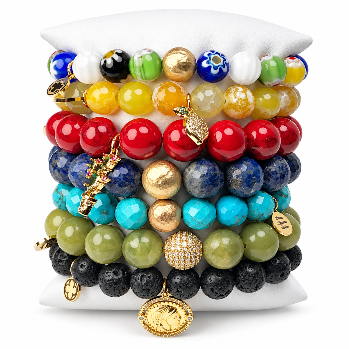 Italian Chic Armparty on white studio background