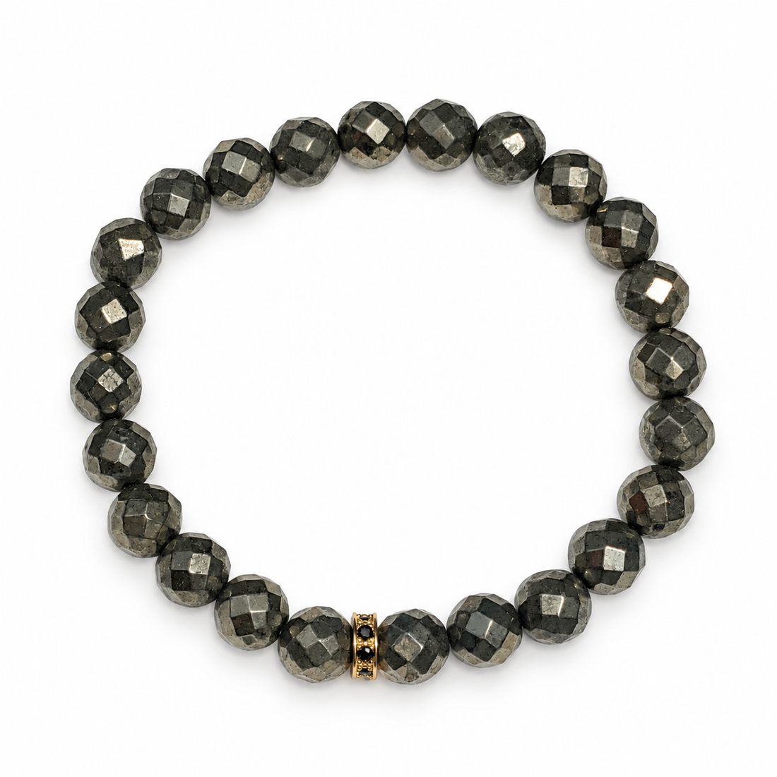 Mens Pyrite with Black Pavé Accent - Oriana LaMarca Designs