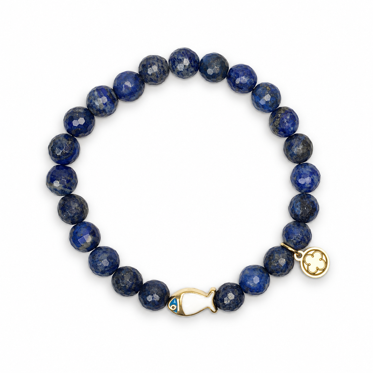 Mens Lapis with Enamel Fish Accent - Oriana LaMarca Designs