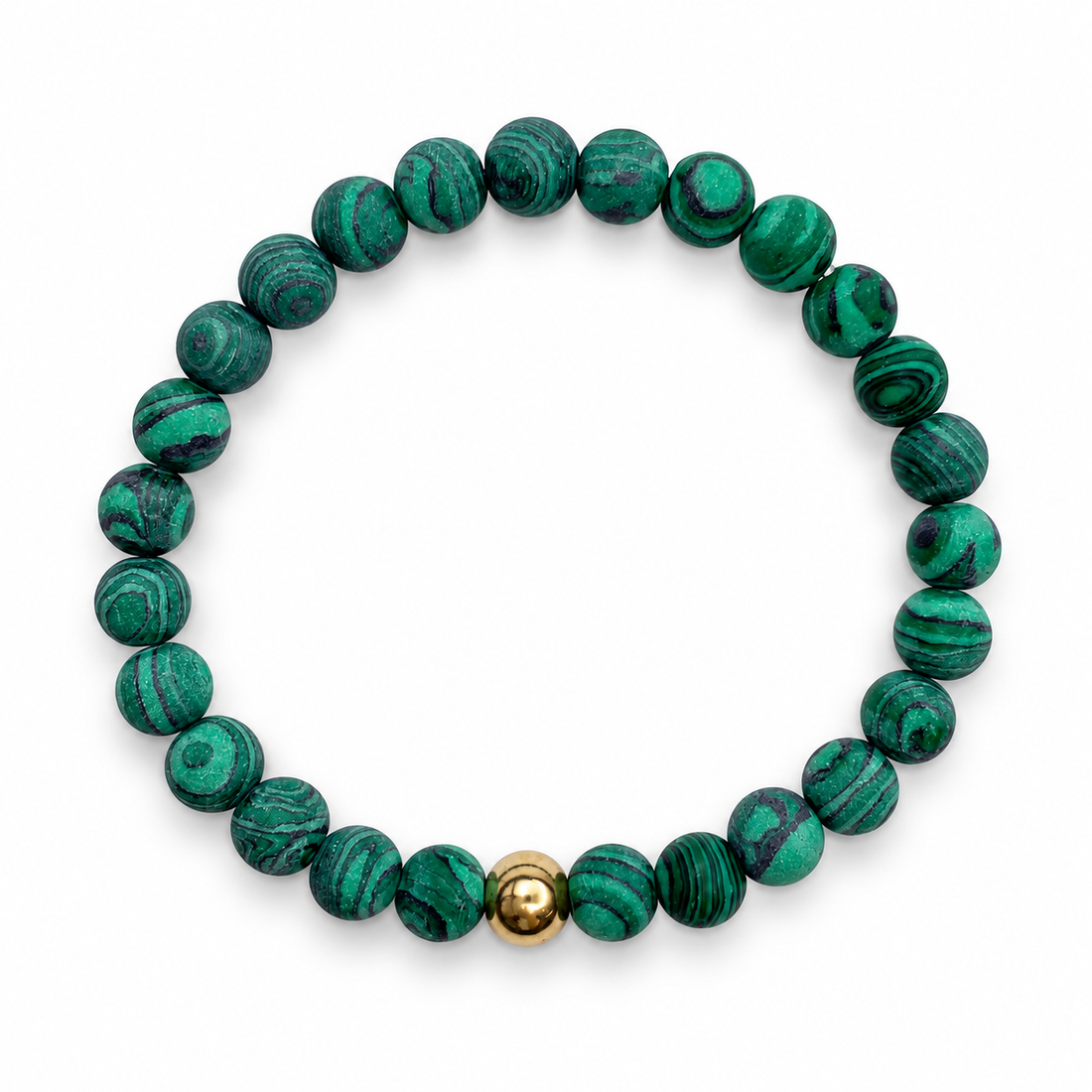 Mens Matte Malachite with Gold Accent - Oriana LaMarca Designs