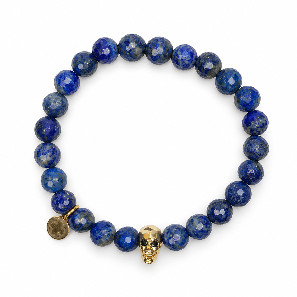Mens Lapis with Gold Skull - Oriana LaMarca Designs