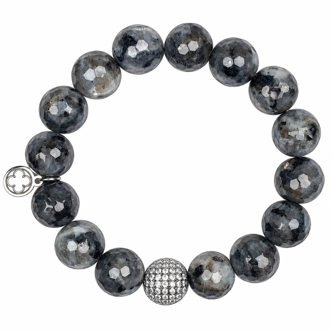 Labradorite with Micro Pavé Gunmetal