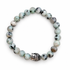 Mens Kiwi Jasper with Silver Buddha Accent - Oriana LaMarca Designs