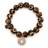 Tibetan Antique Espresso Eye Agate with Pavé Rose Gold Signature Logo - Oriana LaMarca Designs