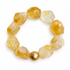 Citrine Nugget with Hammered Gold Accent on a white background