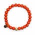 Orange Howlite with Hammered Gold Accent on a white background