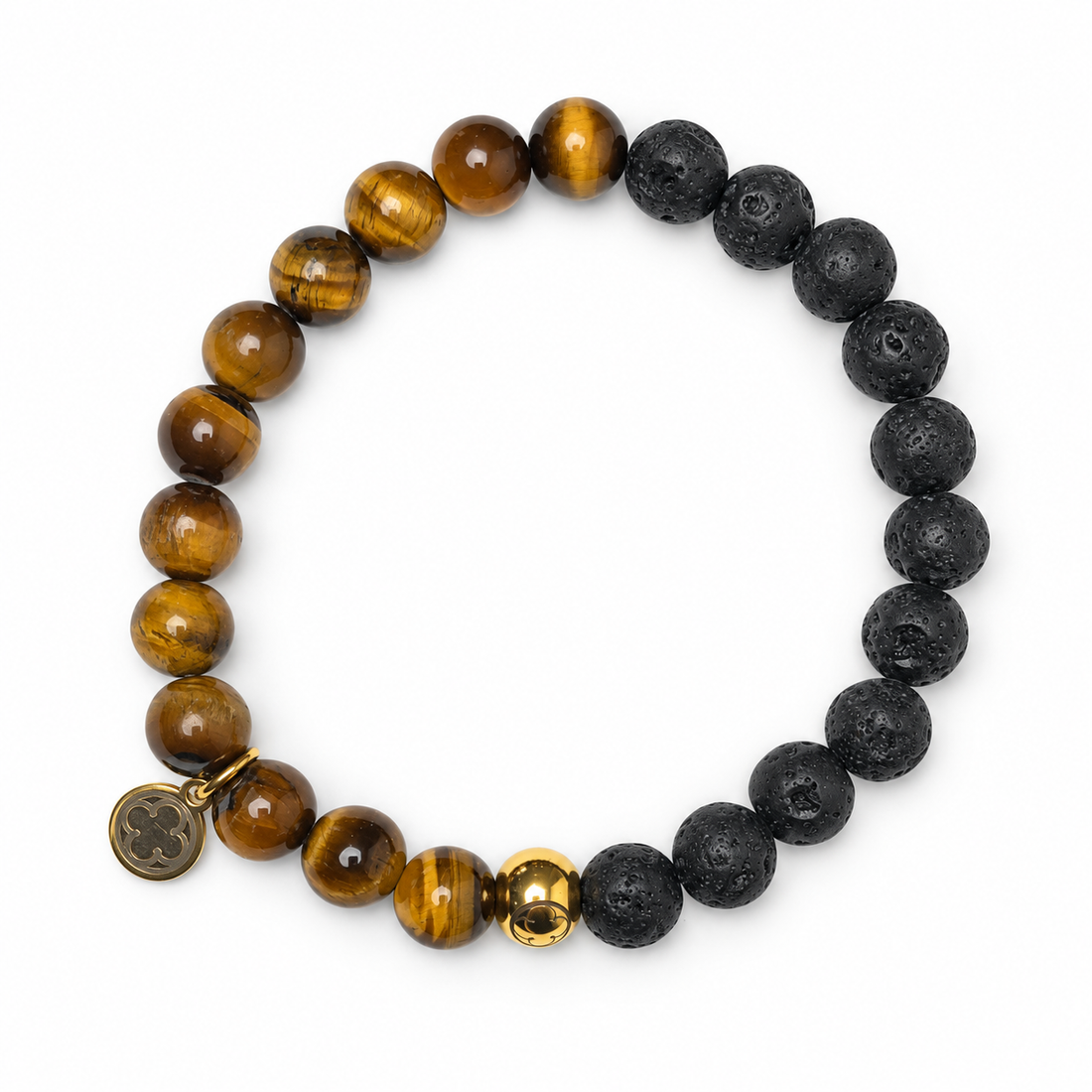 Mens Tiger Eye and Black Lava - Oriana LaMarca Designs