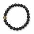Mens Matte Black Onyx with Gold St Benedict - Oriana LaMarca Designs