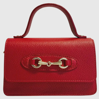 Angelina Red Leather Handbag