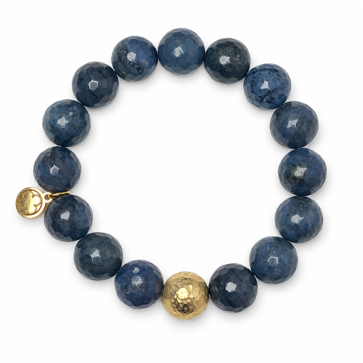 Neptune Jasper with Hammered Gold Accent on a white background