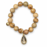 Picture Jasper with Pavé Topaz Crystal Point Pendant on a white background