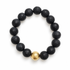 Matte Black Onyx with Hammered Gold Accent on a white background