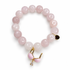 Rose Quartz "Breast Friends 4 Life" with Pavé Bra on a white background