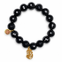 Black Onyx with Face Silhouette Pendant on white studio background