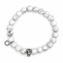 Mens White Howlite with Silver Skull - Oriana LaMarca Designs