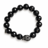 Black Onyx with Pavé Gunmetal Skull on a white background