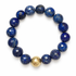 Lapis with Hammered Gold Accent on a white background
