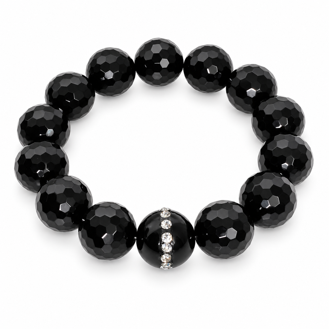 Black Onyx CZ Stripe on a white background