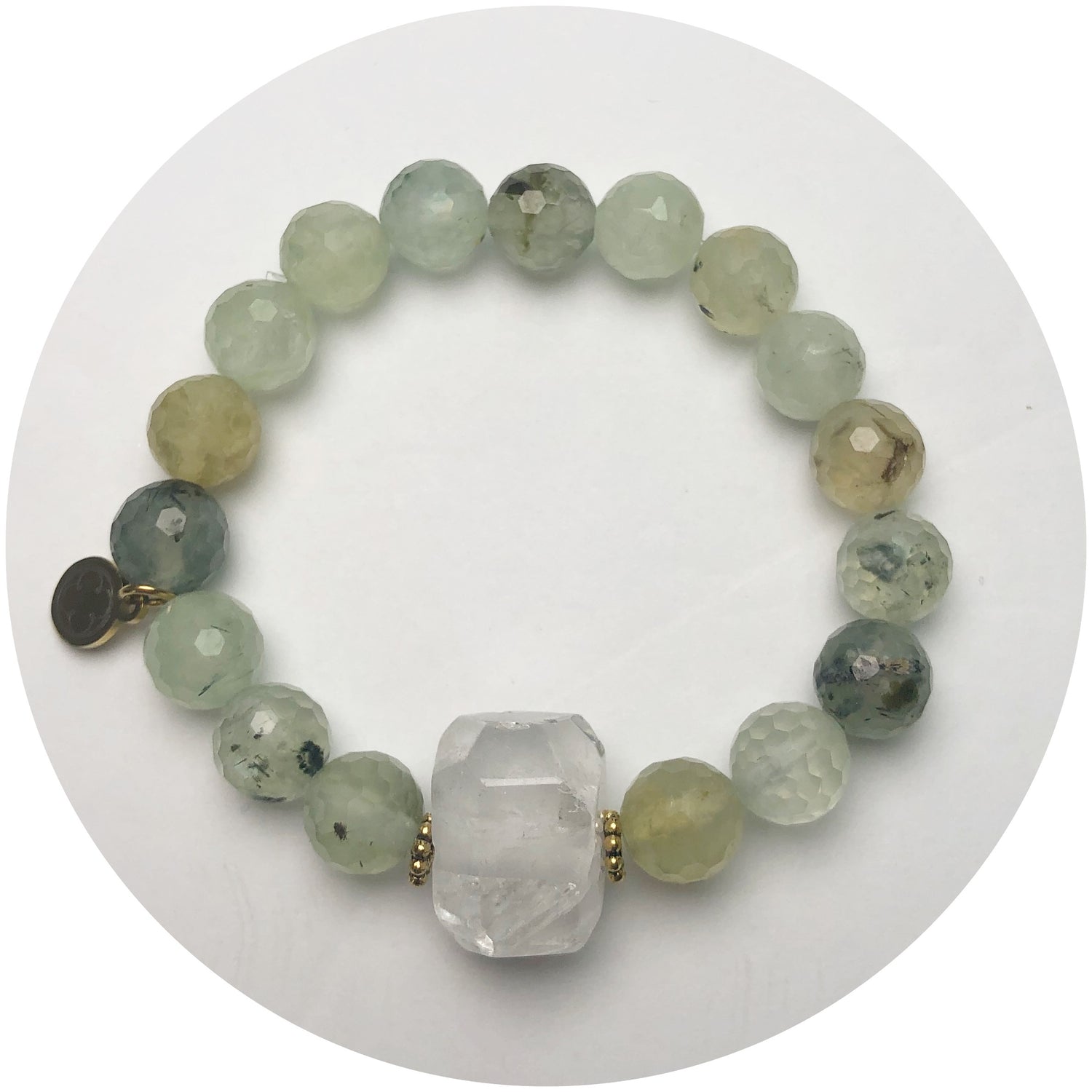 Green Quartz with White Quartz Nugget Rock Candy