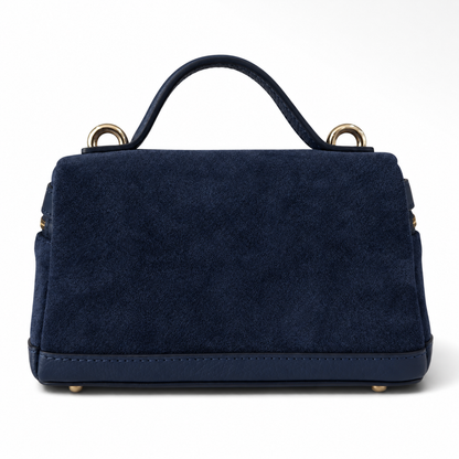 Frankie Neptune Blue Suede Handbag