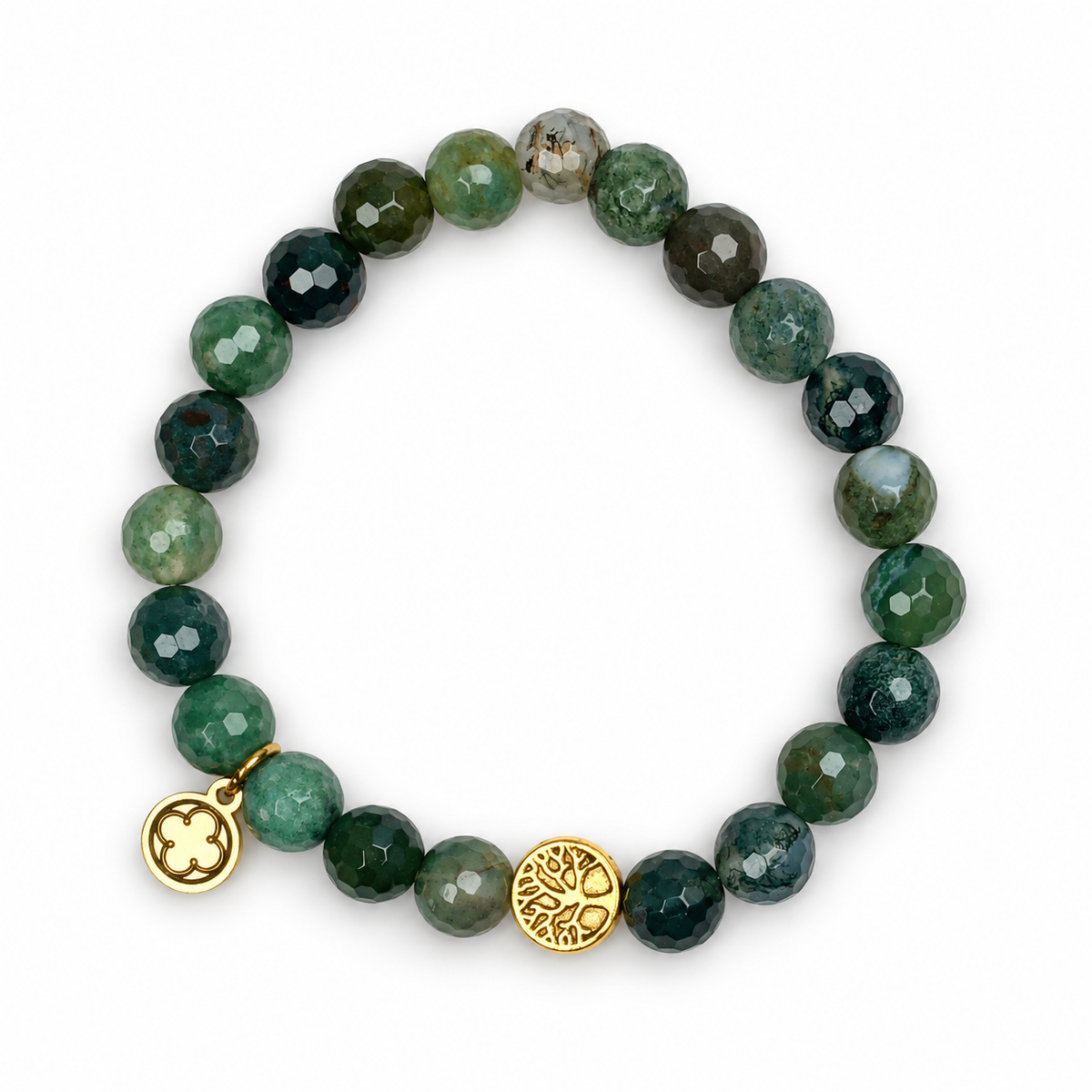 Evermoss Agate with Tree of Life Spacer - Oriana LaMarca Designs