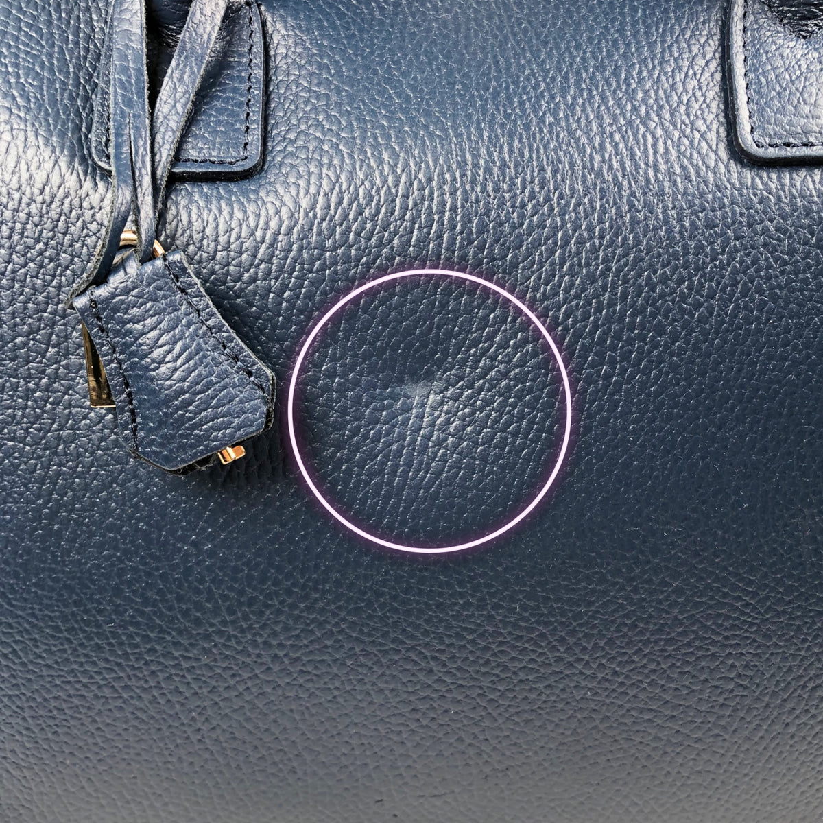 CATERINA DENIM BLUE LEATHER HANDBAG