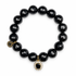 Black Onyx with Pavé Black Gold Crystal Star Pendant on a white background