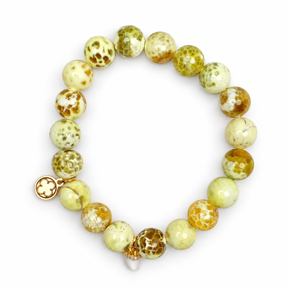 Golden Honey Jade with White Horn Pendant - Oriana LaMarca Designs