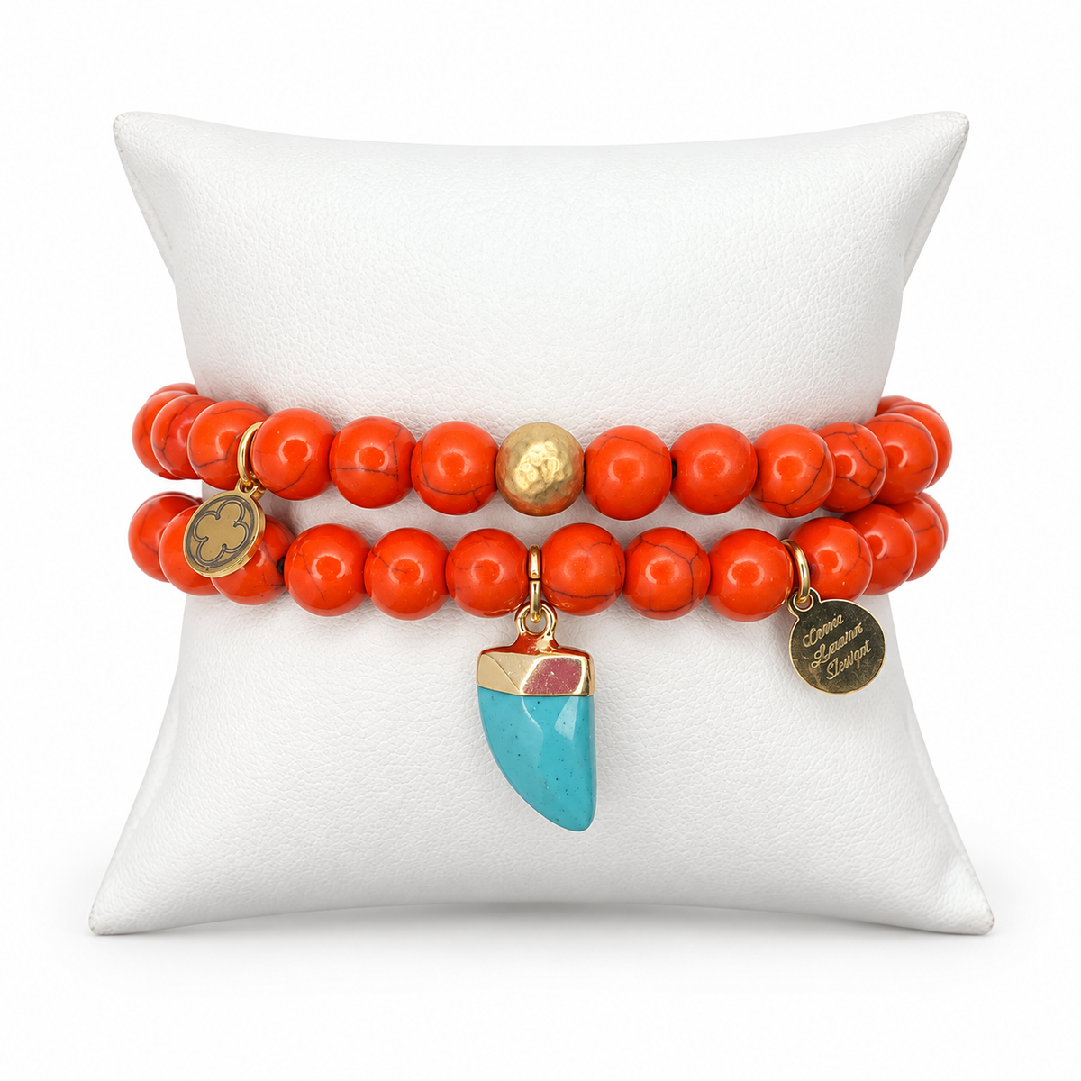 Orange Howlite Color Stax