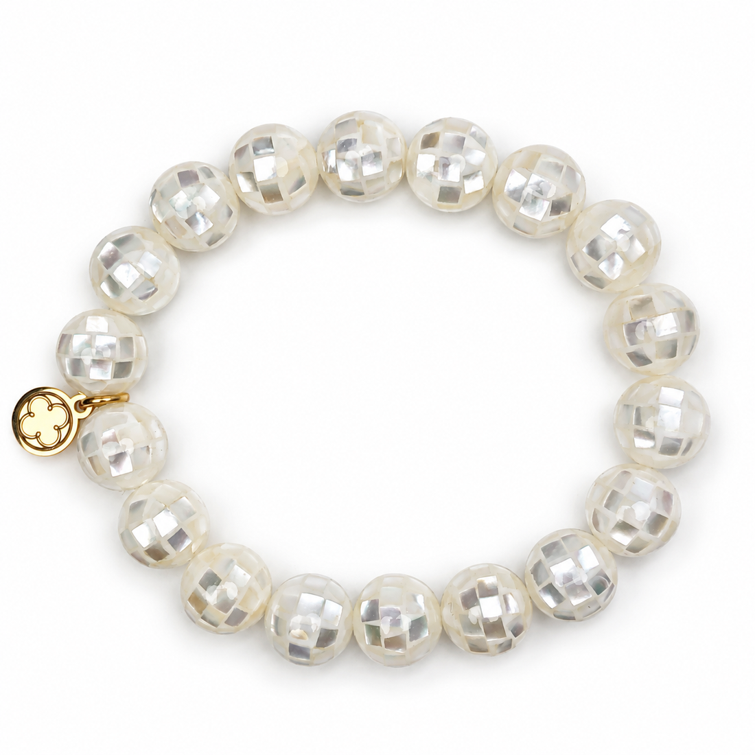 Mosaic Mother of Pearl Beaded Bracelet - Oriana LaMarca Designs