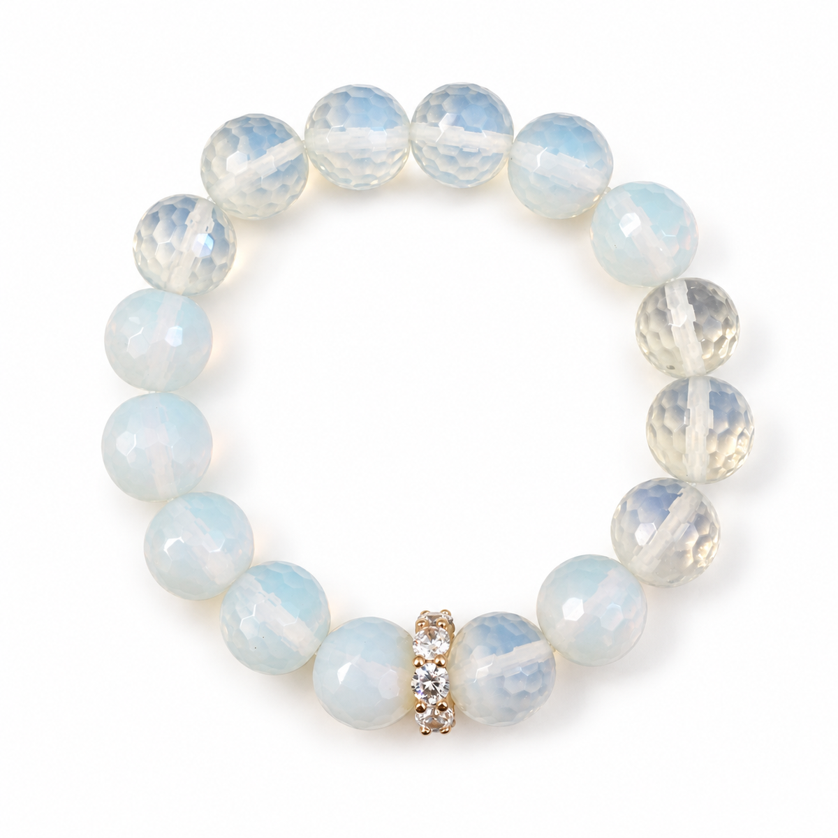 Opalite with Gold Pavé Bubble Spacer - Oriana LaMarca Designs