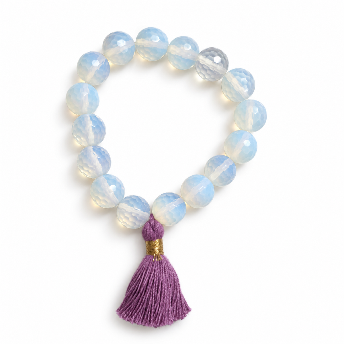 Opalite with Periwinkle Tassel - Oriana LaMarca Designs
