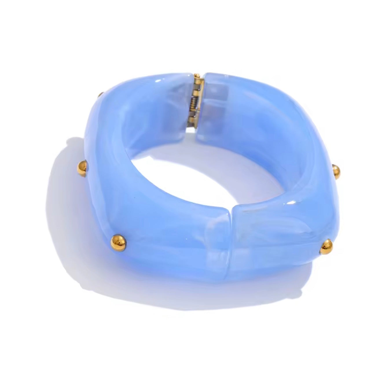 Lucia Serenity Blue Acrylic Hinged Bangle