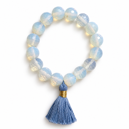 Opalite with Serenity Blue Tassel - Oriana LaMarca Designs