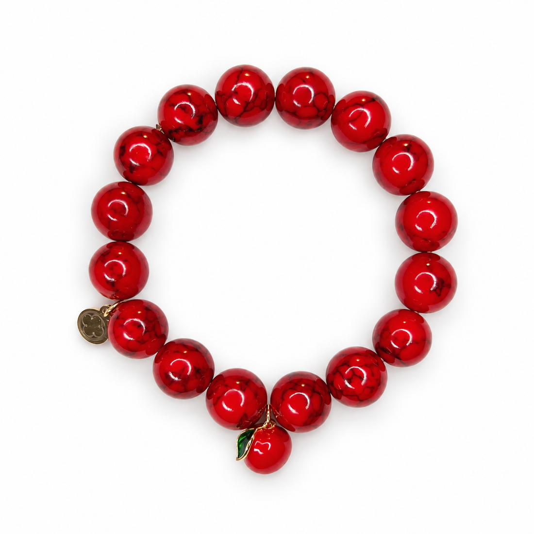 Red Howlite with Apple Pendant - Oriana LaMarca Designs