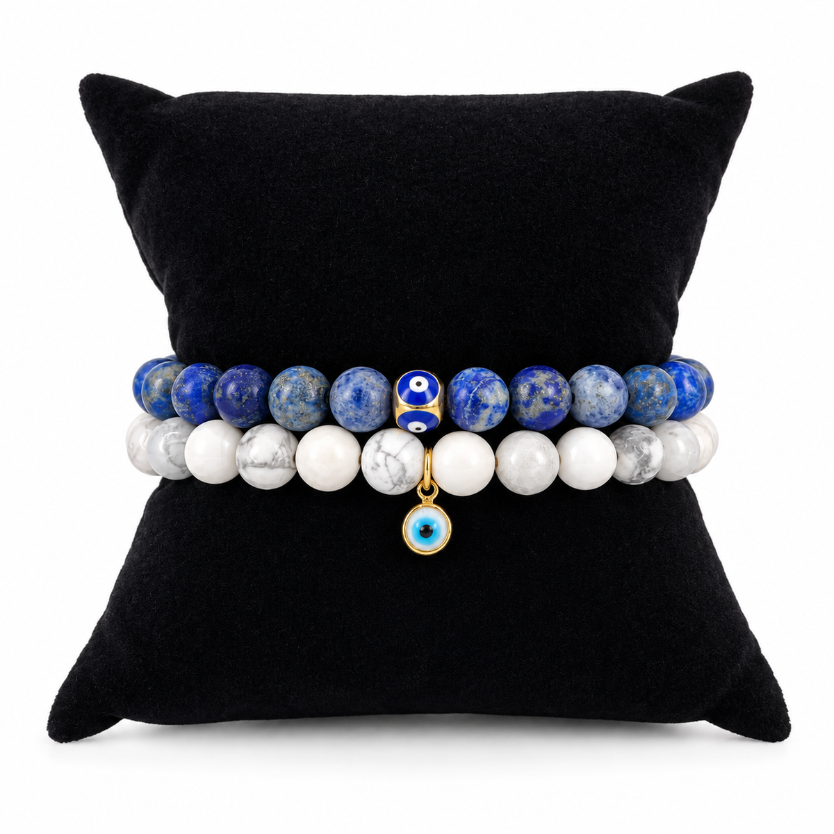 Mens Greek Chic Arm Party on white studio background