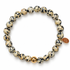 Mens Dalmatian Jasper with Gold Accent on white studio background