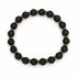 Mens Matte Black Onyx with Gold Daisies on white studio background