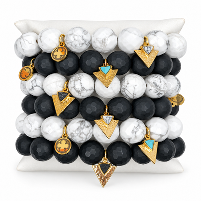 Black N White Armparty on white studio background