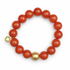 Fire Jade with Hammered Gold Accent - Oriana LaMarca Designs