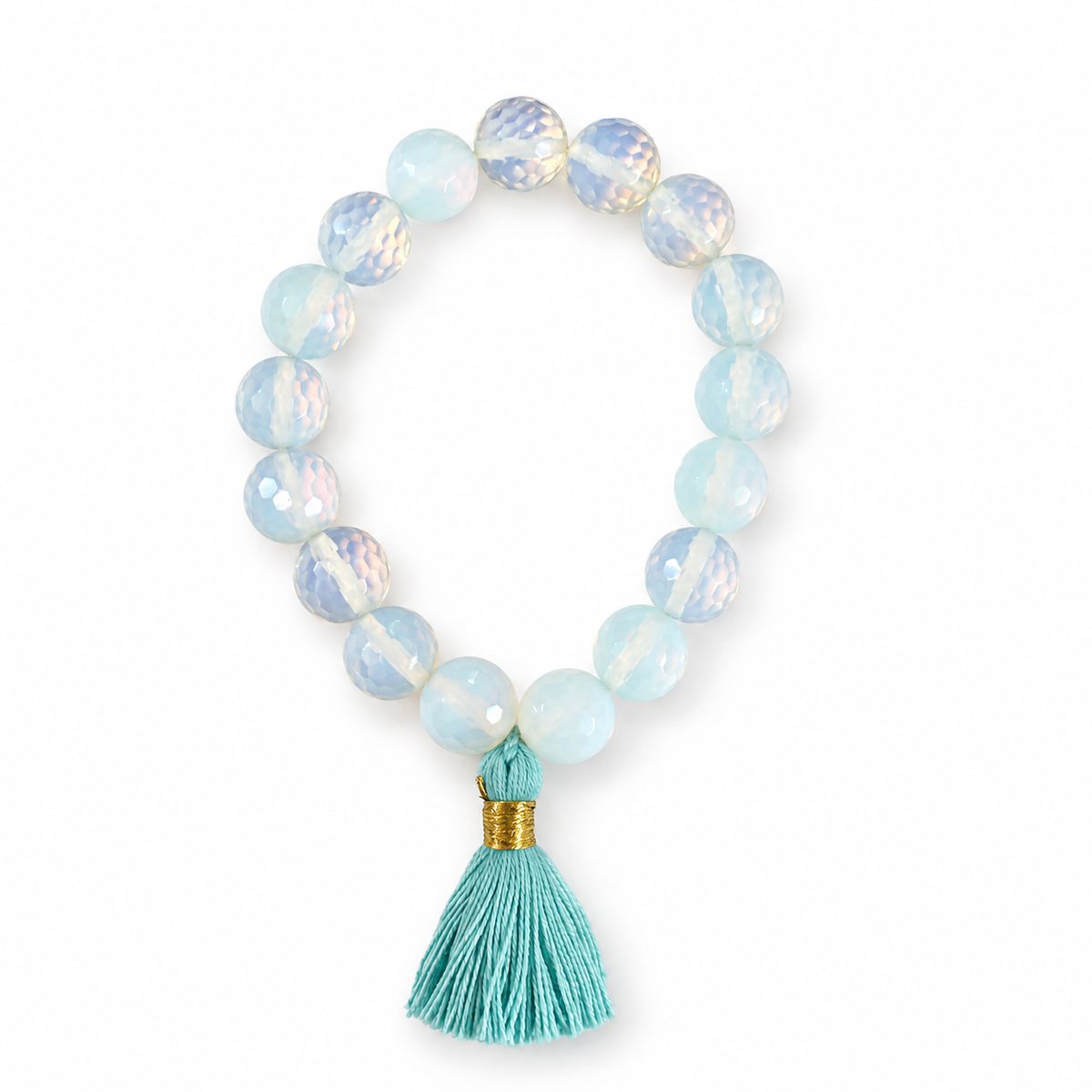 Opalite with Mint Tassel - Oriana LaMarca Designs