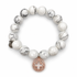 White Howlite with Pavé Rose Gold Signature Logo - Oriana LaMarca Designs
