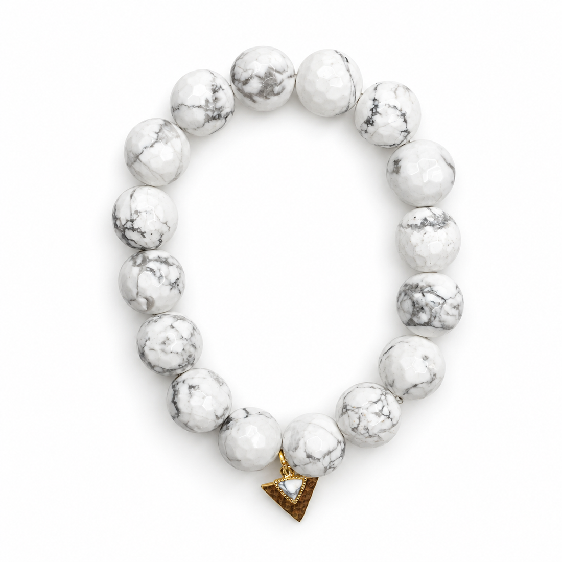White Howlite with White Howlite Dagger Pendant - Oriana LaMarca Designs