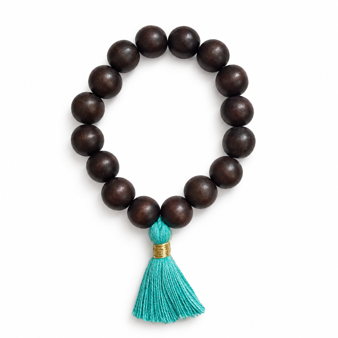 Ebony Wood with Mint Tassel - Oriana LaMarca Designs