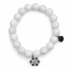 White Jade with Silver Pavé Needle Snowflake - Oriana LaMarca Designs