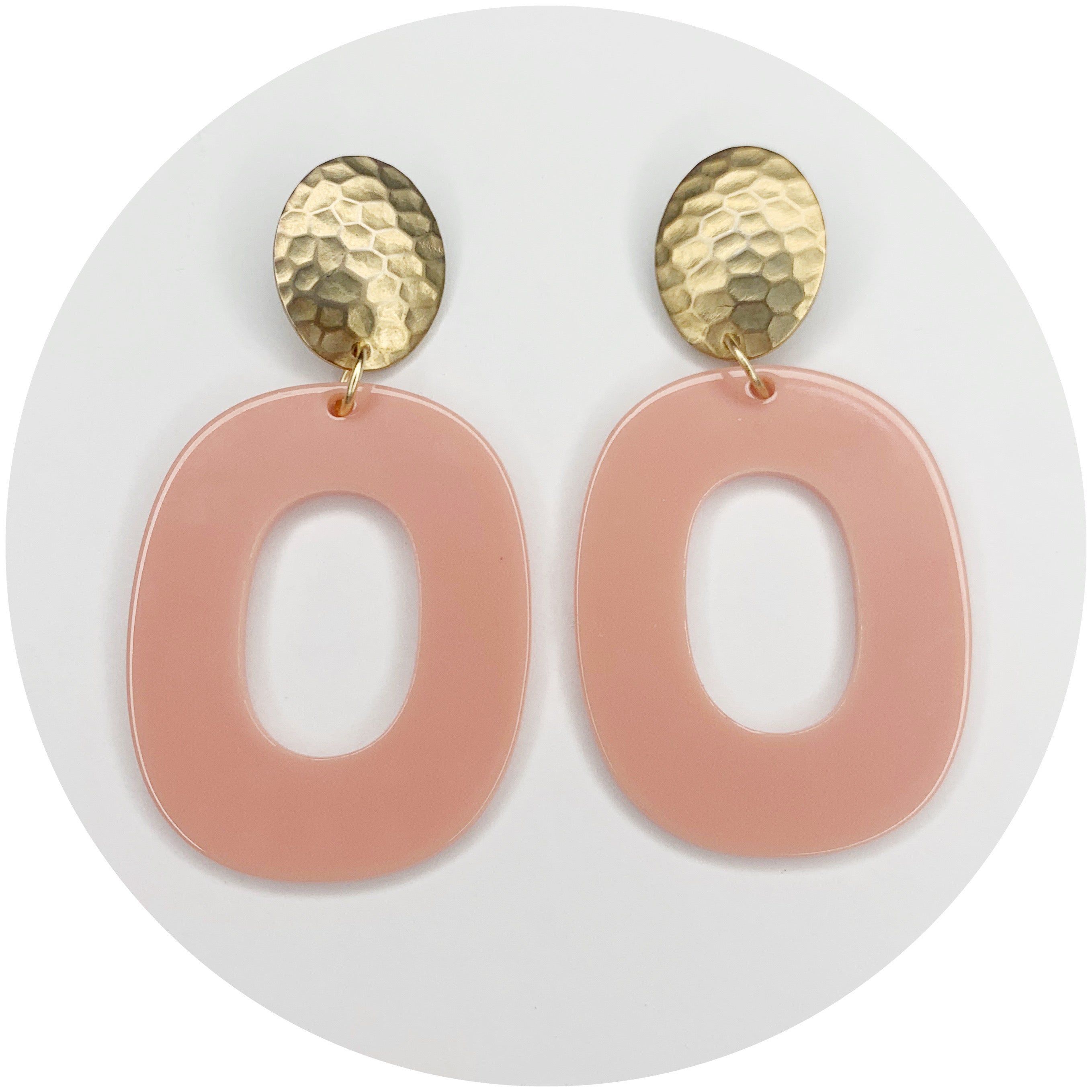Seychelle Coral Pink Acrylic Earrings
