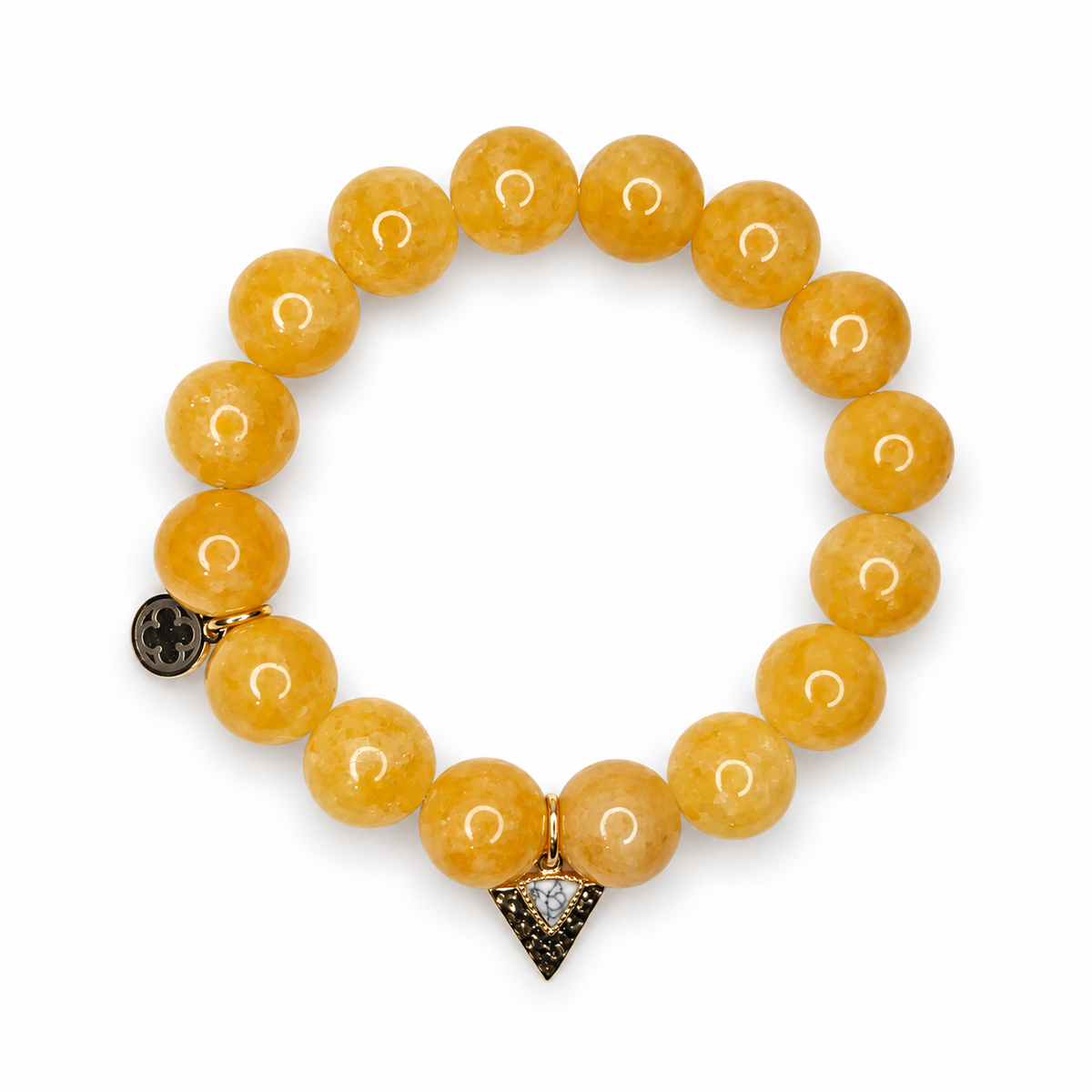 Amber Jade with White Howlite Dagger Pendant - Oriana LaMarca Designs