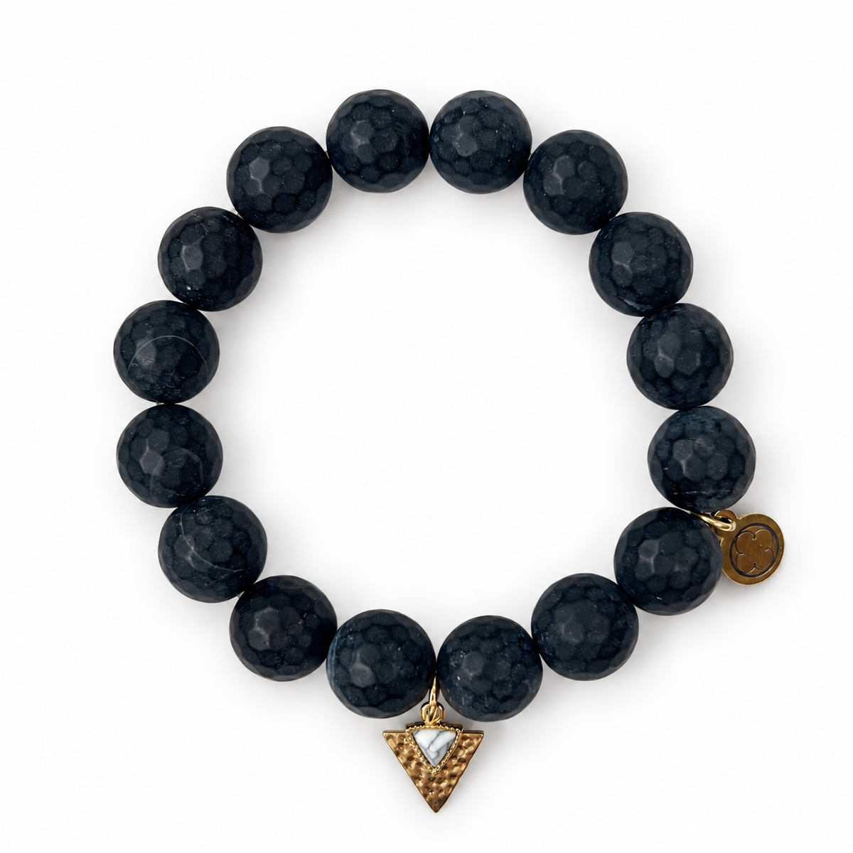 Matte Black Onyx with White Howlite Dagger Pendant - Oriana LaMarca Designs