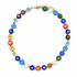 Millefiore Coin with Gold Spacer Necklace studio photo