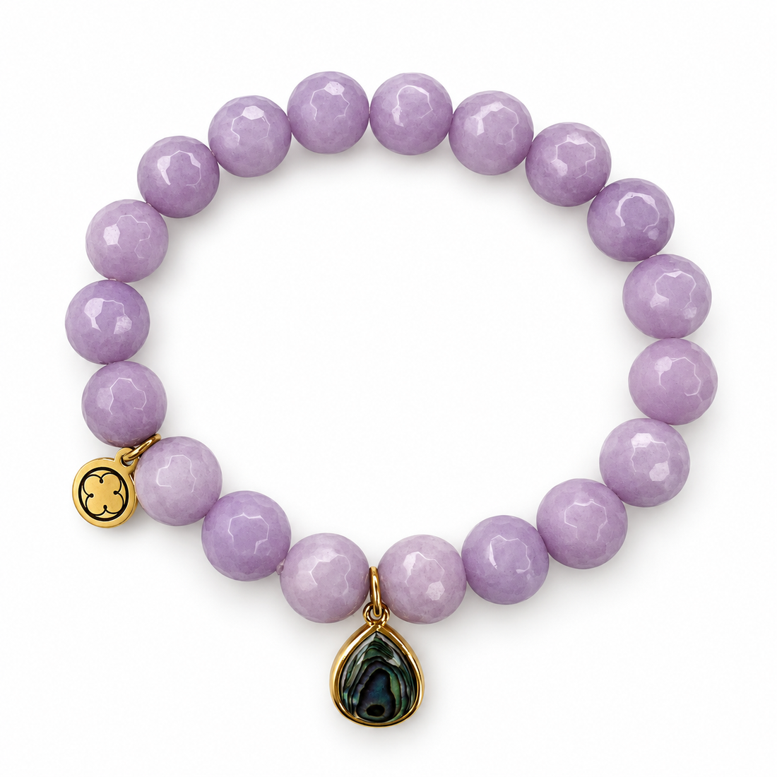 Lavender Jade with Abalone Teardrop Pendant - Oriana LaMarca Designs